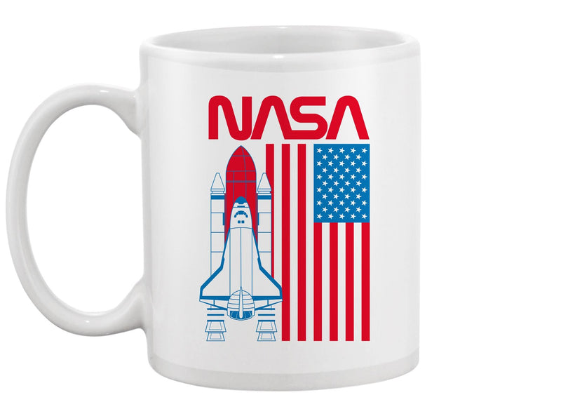 Nasa Rocket And American Flag Mug Unisex's -NASA Designs