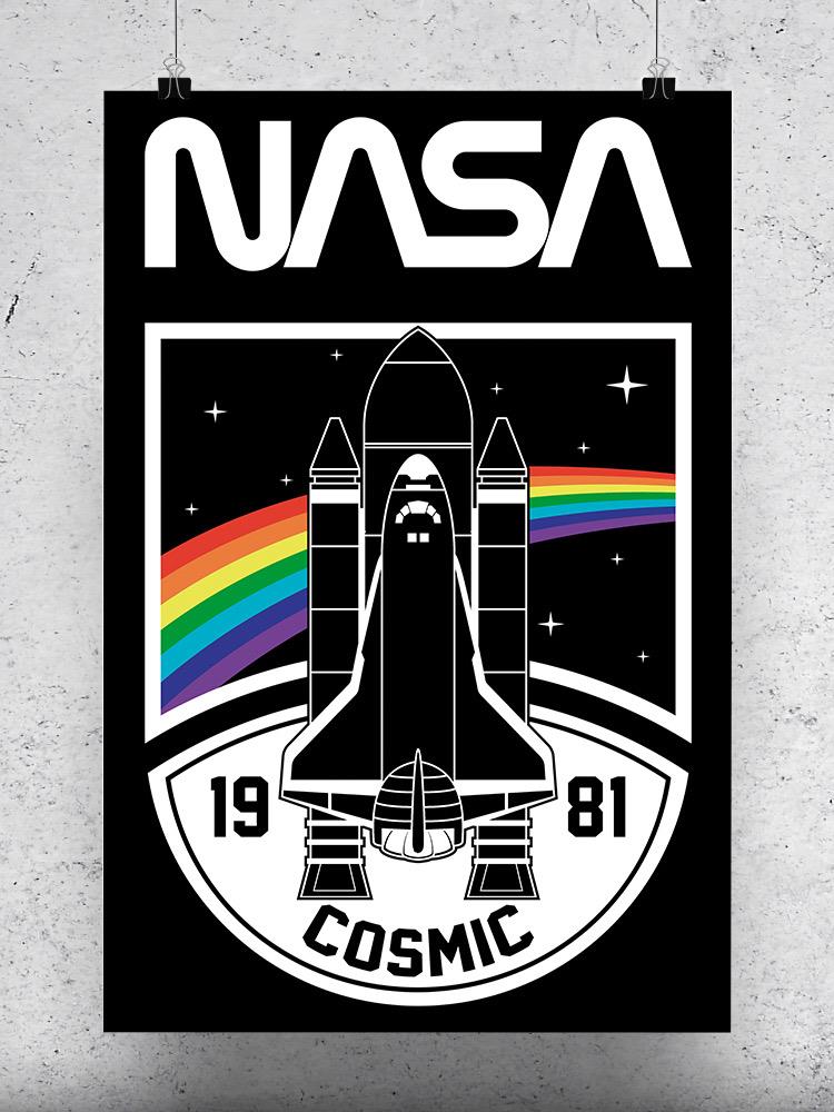 Rocket And Rainbow Poster - NASA Designs