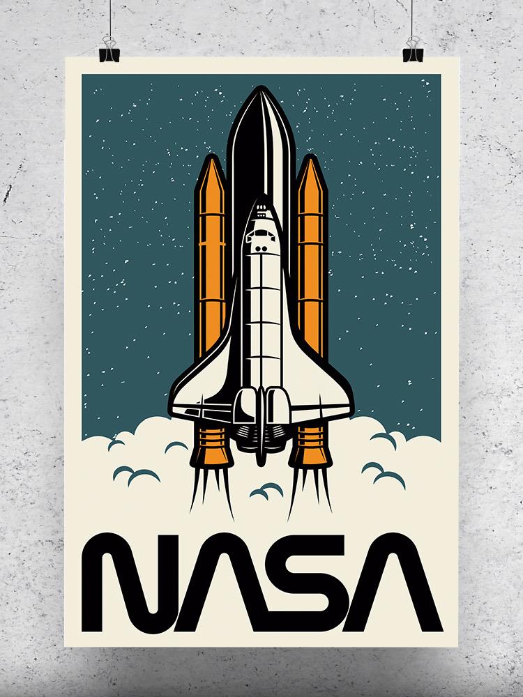 Rocket And Stars Poster - NASA Designs