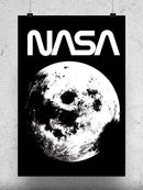 Realistic Moon Silhouette Wall Art -NASA Designs