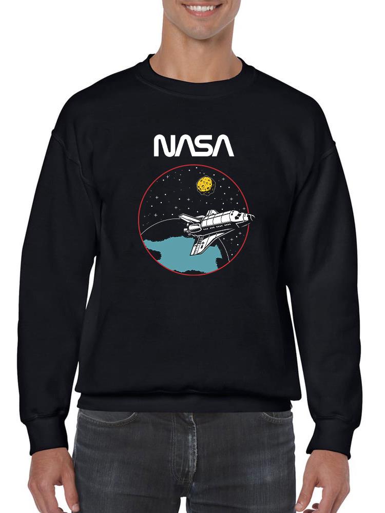Nasa Space Shuttle Into Galaxy Sweatshirt -NASA Designs