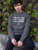Take Me To Your Leader Grunge Sweatshirt -NASA Designs