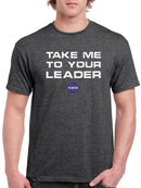 Take Me To Your Leader Grunge T-shirt -NASA Designs
