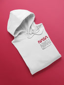Nasa Red  W Text Hoodie -NASA Designs