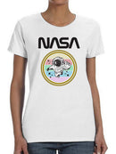 Nasa Astronaut Pastel Color Shaped T-shirt -NASA Designs