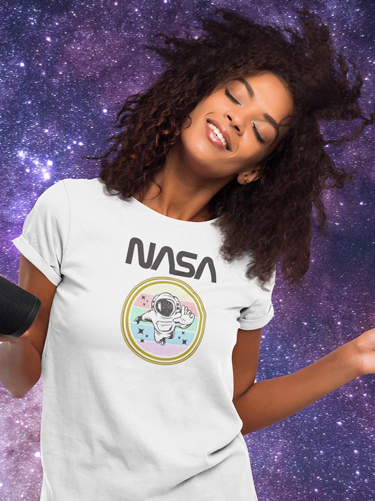 Nasa Astronaut Pastel Color Shaped T-shirt -NASA Designs