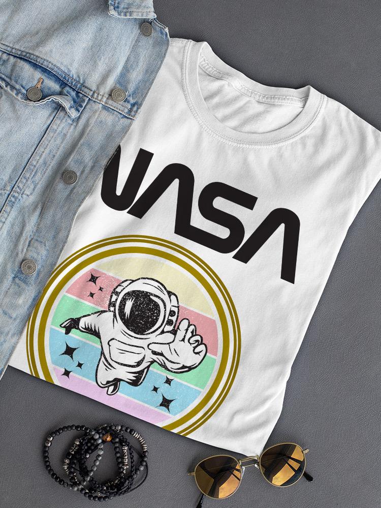 Nasa Astronaut Pastel Color Shaped T-shirt -NASA Designs