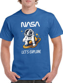 Nasa Let's Explore Cartoon T-shirt -NASA Designs