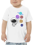 Nasa Little Astronaut W Balloons T-shirt -NASA Designs