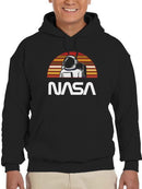 Nasa Astronaut Over Retro Colors Hoodie or Sweatshirt -NASA Designs