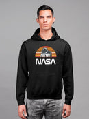 Nasa Astronaut Over Retro Colors Hoodie or Sweatshirt -NASA Designs
