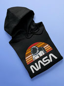 Nasa Astronaut Over Retro Colors Hoodie or Sweatshirt -NASA Designs