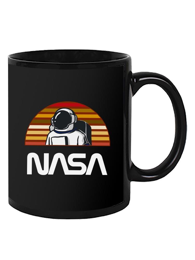 Nasa Astronaut Over Retro Colors Mug -NASA Designs