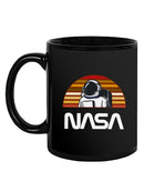 Nasa Astronaut Over Retro Colors Mug -NASA Designs