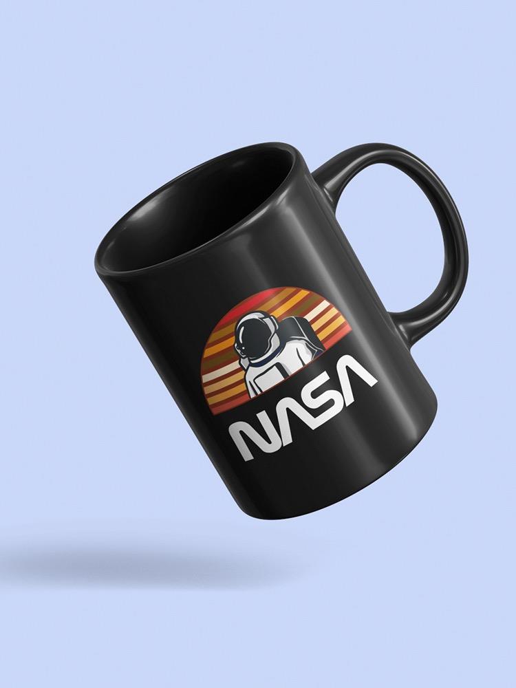 Nasa Astronaut Over Retro Colors Mug -NASA Designs