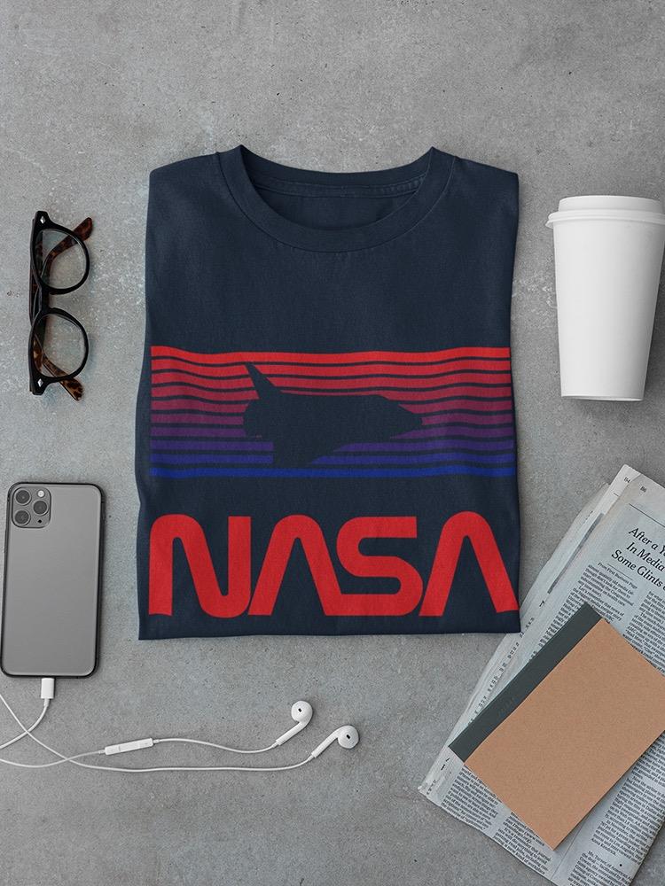 Nasa Shuttle Over Dusk Colors T-shirt -NASA Designs
