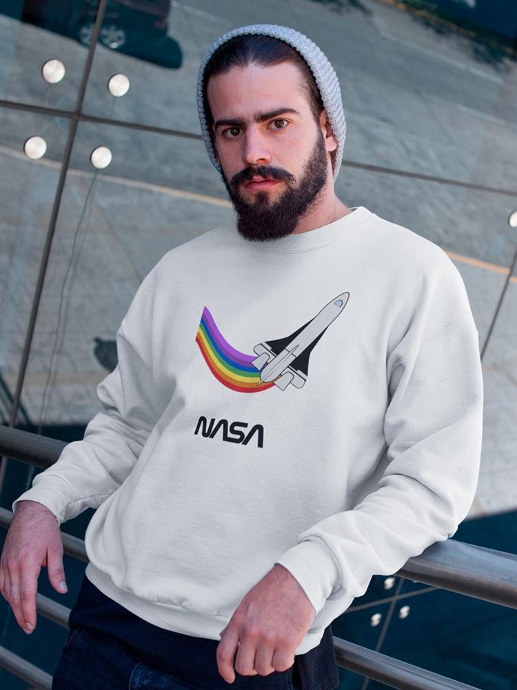 Nasa Shuttle Rainbow Trail Hoodie or Sweatshirt -NASA Designs