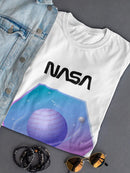 Nasa Purple Explore Badge T-shirt -NASA Designs