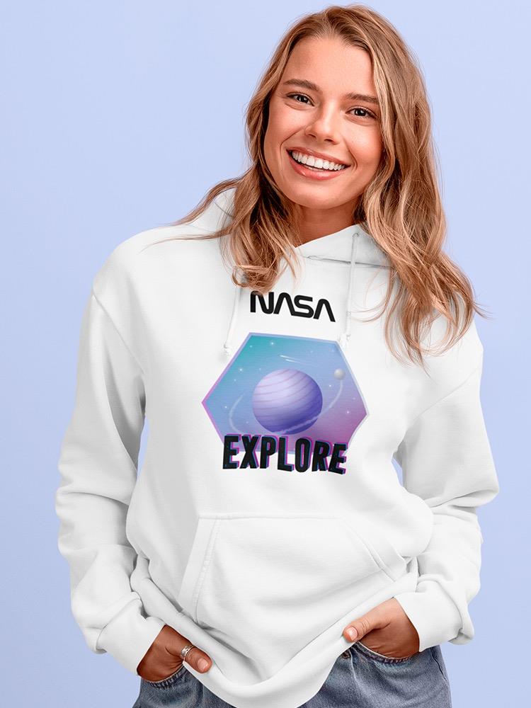 Nasa Purple Explore Badge Hoodie or Sweatshirt -NASA Designs