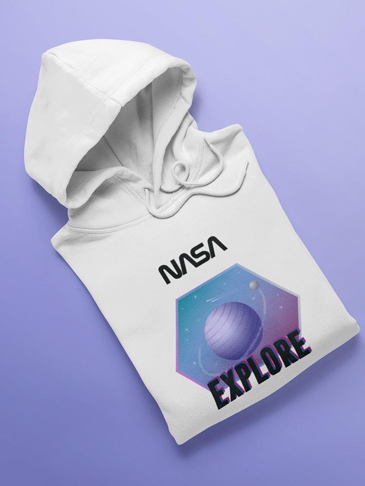 Nasa Purple Explore Badge Hoodie or Sweatshirt -NASA Designs