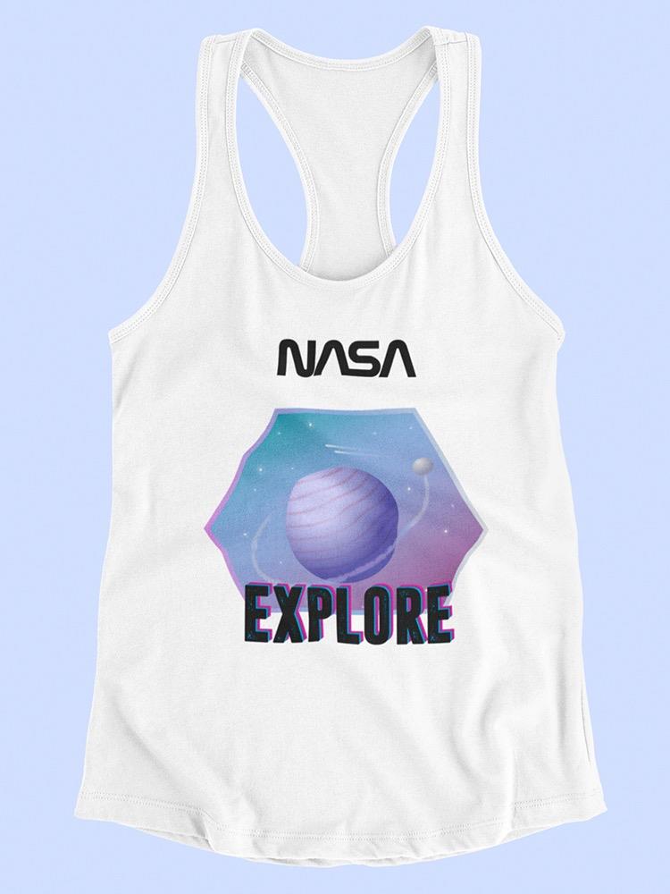 Nasa Purple Explore Badge T-shirt -NASA Designs