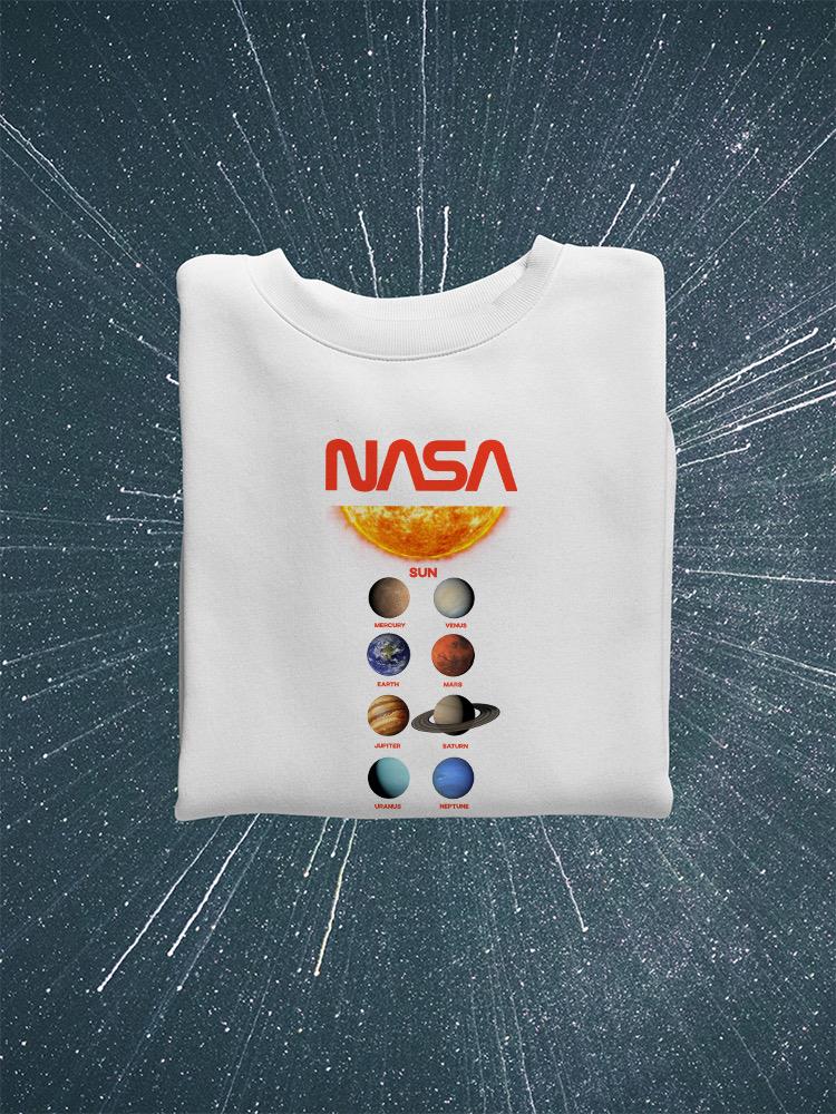 Nasa Solar System W Names Hoodie or Sweatshirt -NASA Designs