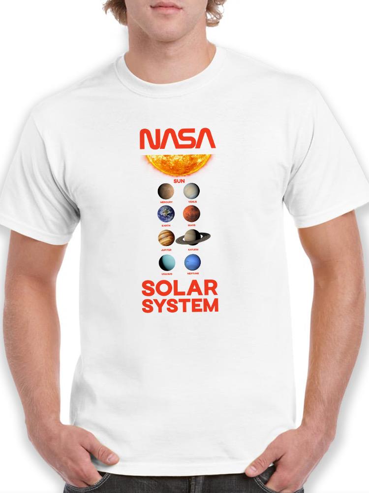 Nasa Solar System W Names T-shirt -NASA Designs