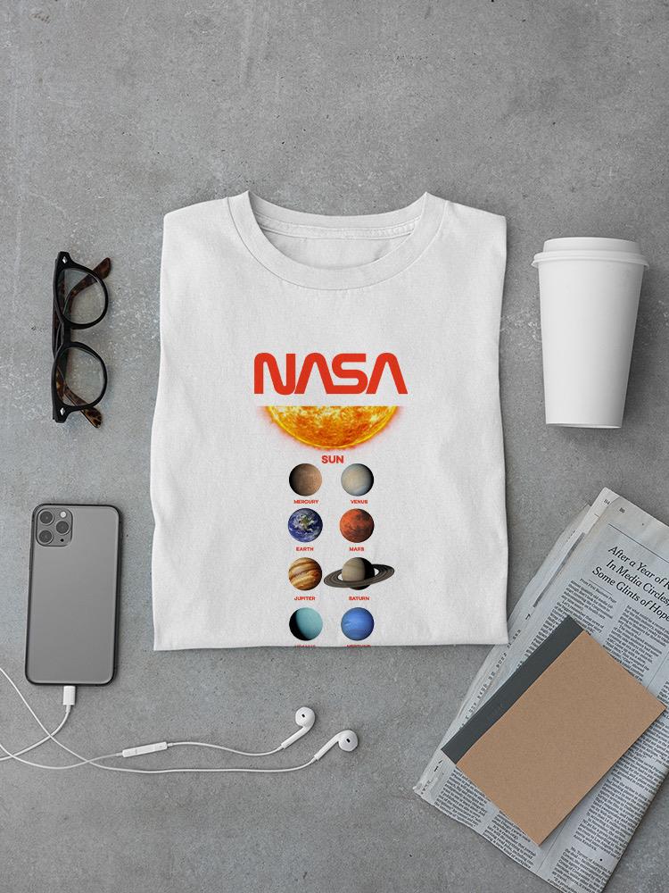 Nasa Solar System W Names T-shirt -NASA Designs