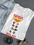 Nasa Solar System W Names Shaped T-shirt -NASA Designs