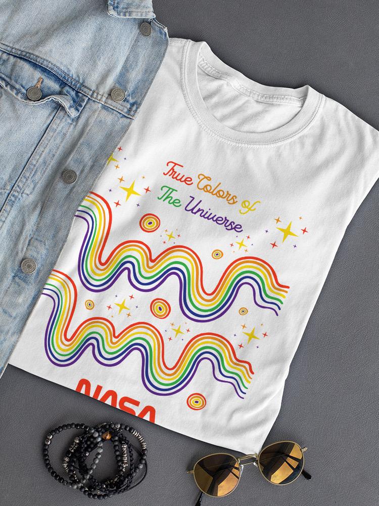 Nasa True Colors Of Universe Shaped T-shirt -NASA Designs