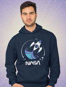 Nasa Baby Blue Rocket Art Hoodie or Sweatshirt -NASA Designs