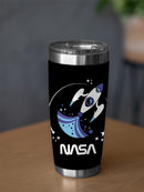 Nasa Baby Blue Rocket Art Tumbler -NASA Designs