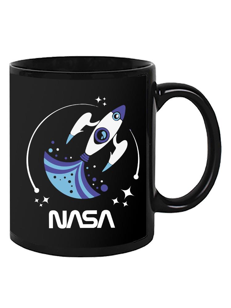 Nasa Baby Blue Rocket Art Mug -NASA Designs