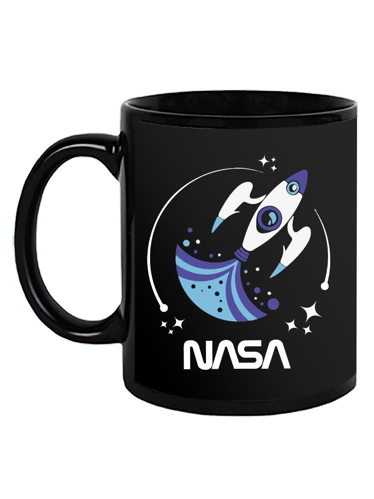 Nasa Baby Blue Rocket Art Mug -NASA Designs