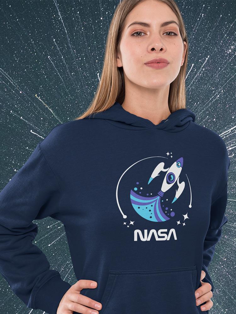 Nasa Baby Blue Rocket Art Hoodie or Sweatshirt -NASA Designs