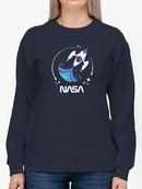 Nasa Baby Blue Rocket Art Hoodie or Sweatshirt -NASA Designs