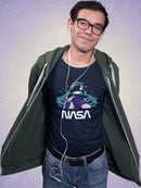 Nasa Spaceman W Planet Earth T-shirt -NASA Designs