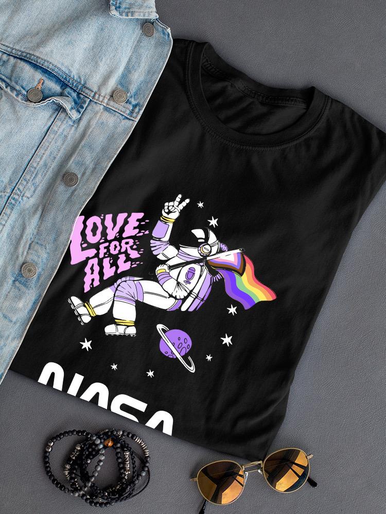 Nasa Love Is For All Shaped T-shirt -NASA Designs