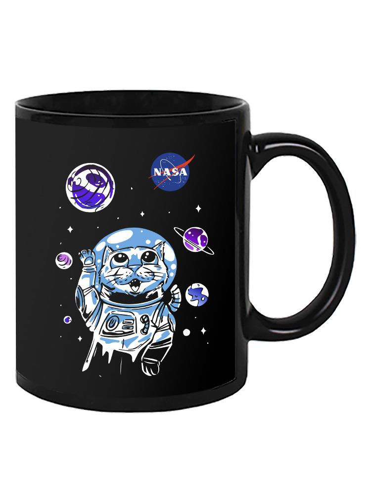 Nasa Astronaut Kitten W Planets Mug -NASA Designs