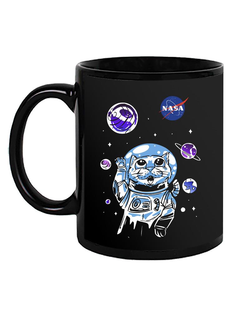 Nasa Astronaut Kitten W Planets Mug -NASA Designs
