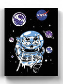 Nasa Astronaut Kitten W Planets Wall Art -NASA Designs