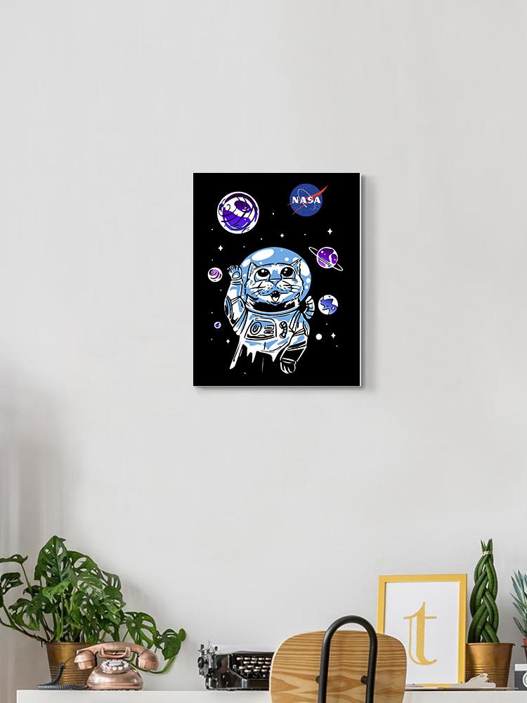 Nasa Astronaut Kitten W Planets Wall Art -NASA Designs