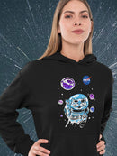 Nasa Astronaut Kitten W Planets Hoodie or Sweatshirt -NASA Designs