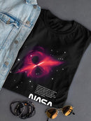 Nasa Black Hole Explanation Shaped T-shirt -NASA Designs