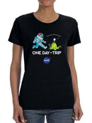 Nasa Astronaut W Pet Alien Shaped T-shirt -NASA Designs
