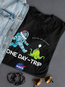 Nasa Astronaut W Pet Alien Shaped T-shirt -NASA Designs