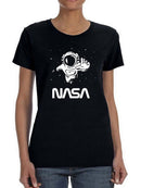 Nasa Astronaut Reaching Camera T-shirt -NASA Designs