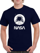 Nasa Astronaut Over Moon T-shirt -NASA Designs