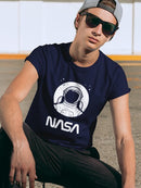 Nasa Astronaut Over Moon T-shirt -NASA Designs