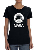 Nasa Astronaut Over Moon T-shirt -NASA Designs